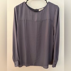 NWT Loft Lavender Blouse with Keyhole Back Detail